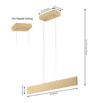 Draper Dimmable Adjustable Integrated LED Metal Linear Pendant